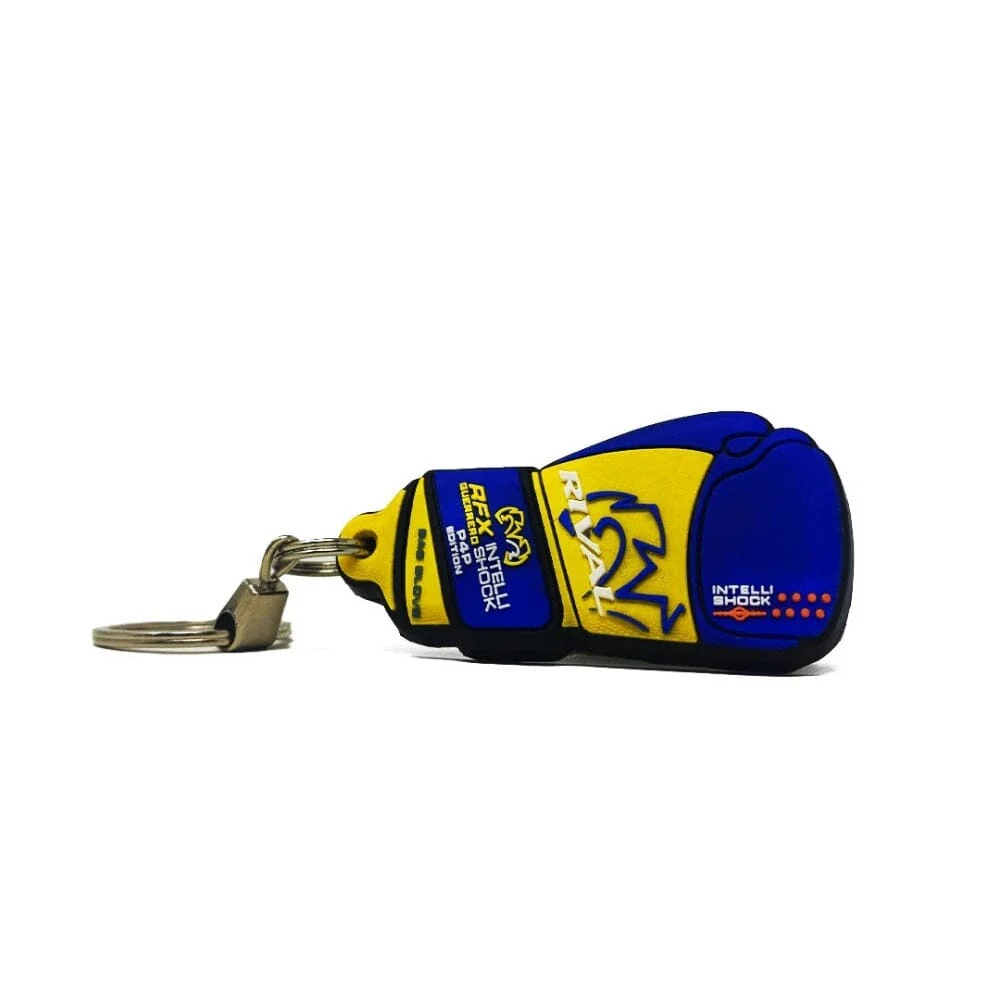 Rival RFX Rubber Key Chain Blue/Yellow - Image 2