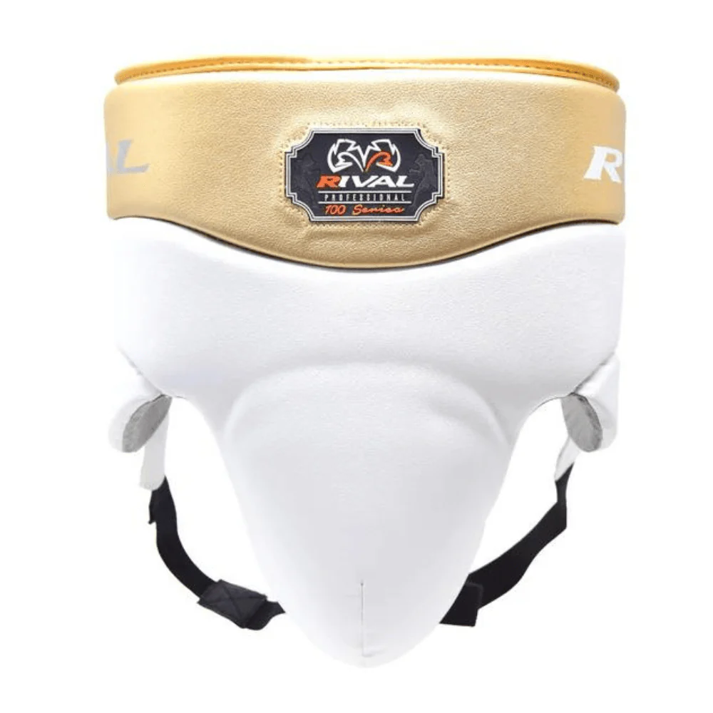 Rival RNFL100 Professional Groin Protector with Laces White/Gold