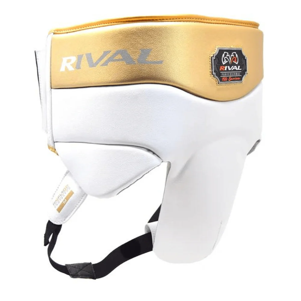 Rival RNFL100 Professional Groin Protector with Laces White/Gold - Image 2