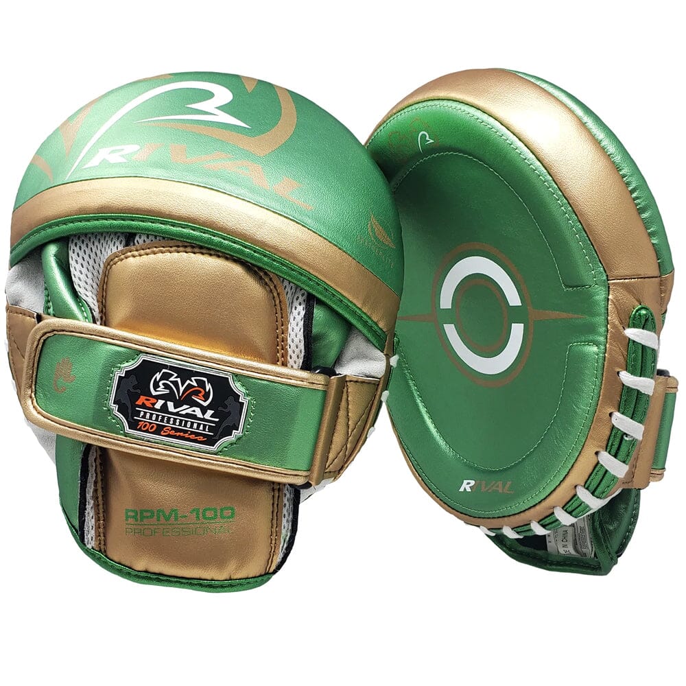 Rival RPM100 Professional Punch Mitts Green/Gold