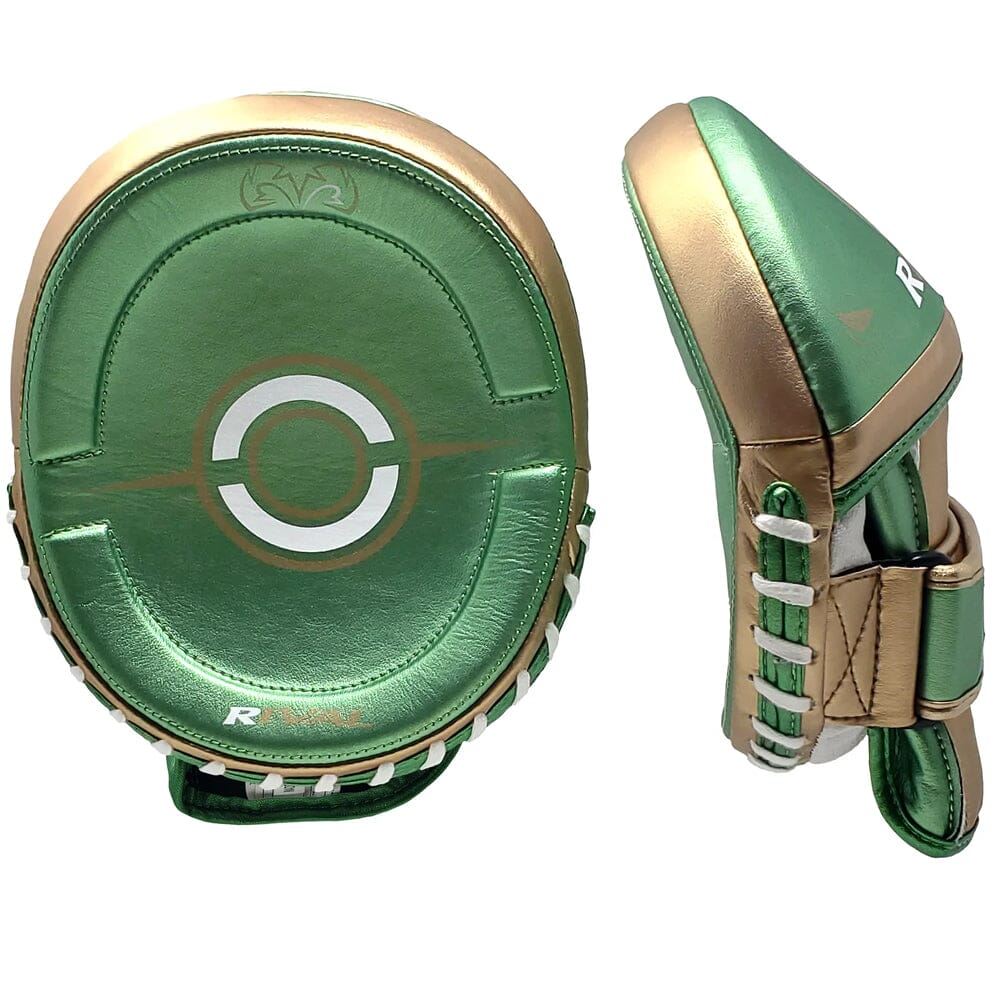 Rival RPM100 Professional Punch Mitts Green/Gold - Image 2