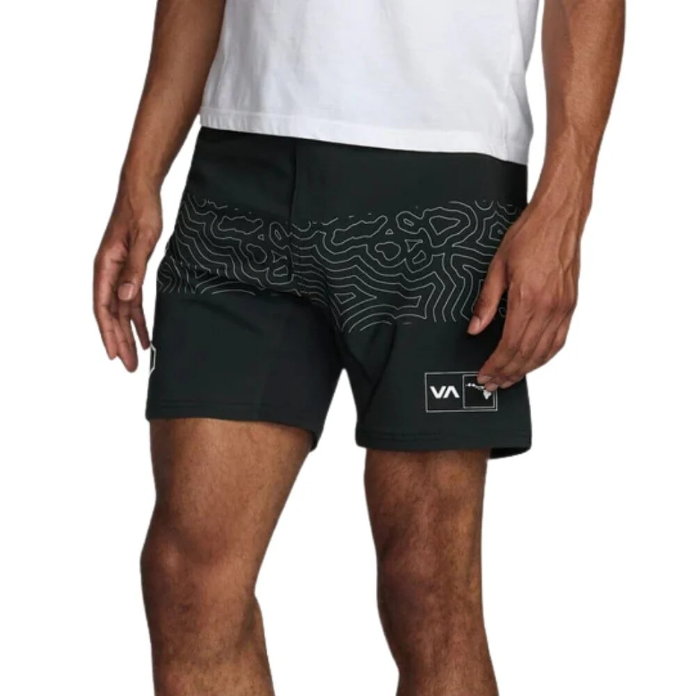 RVCA Mens Hawaii Fight Technical Shorts Black - Image 4