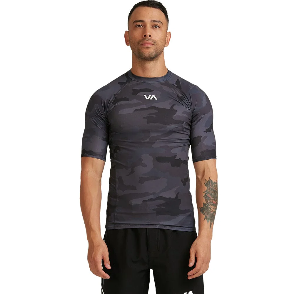 RVCA Sport Short Sleeve Rashguard Camo
