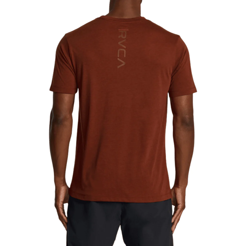 RVCA VA Mark Short Sleeve T-Shirt Brick Red - Image 3