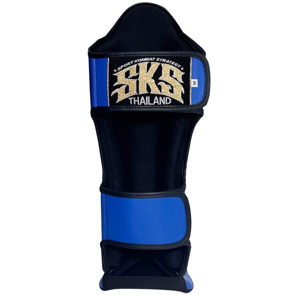 SKS Claw Muay Thai Shin Guards Blue - Image 2