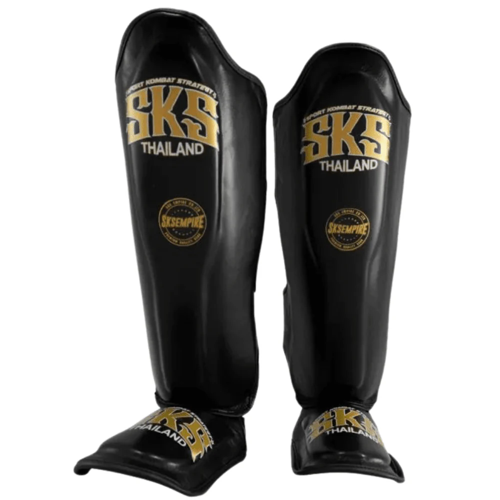 SKS Muay Thai Shin Guards Black