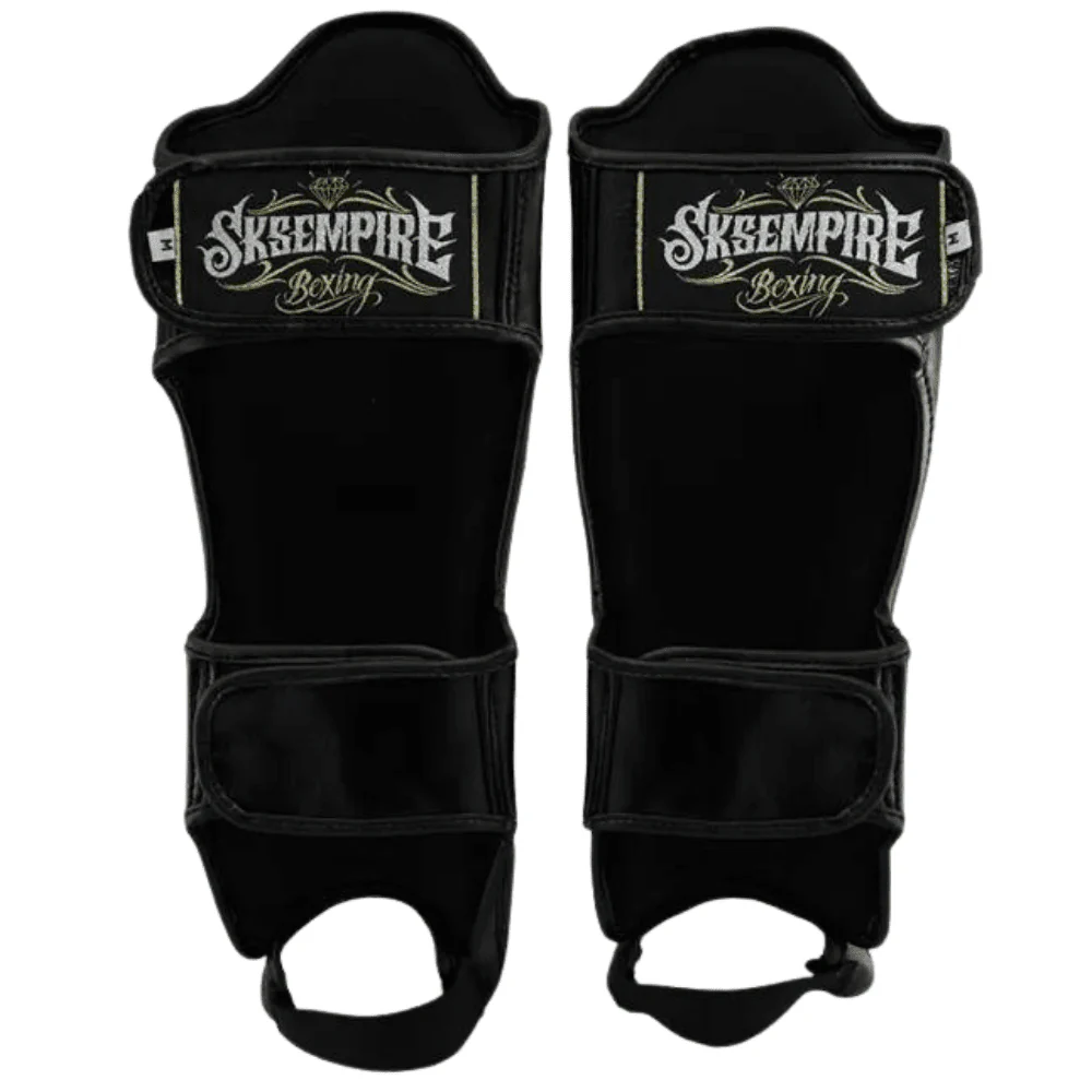SKS Muay Thai Shin Guards Black - Image 4