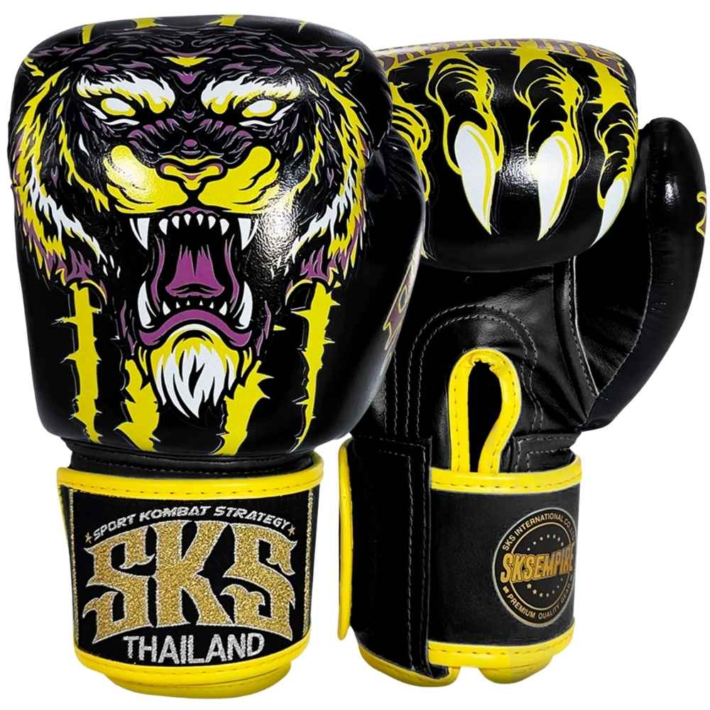 SKS Tiger Muay Thai Gloves Black