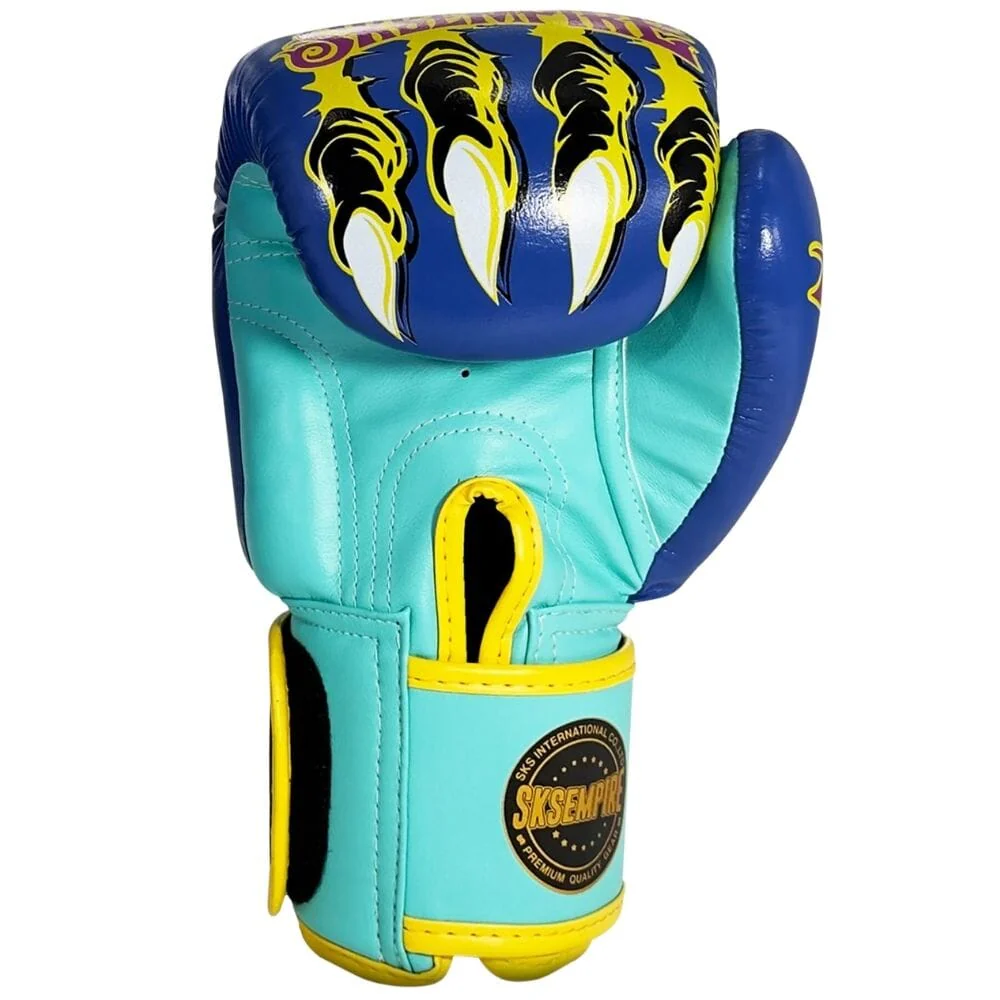 SKS UV Tiger Blue Muay Thai Gloves - Image 3