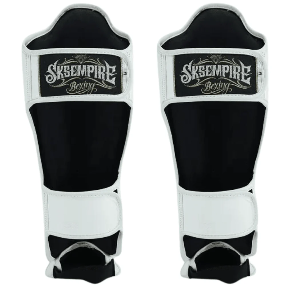 SKS White Muay Thai Shin Guards - Image 4