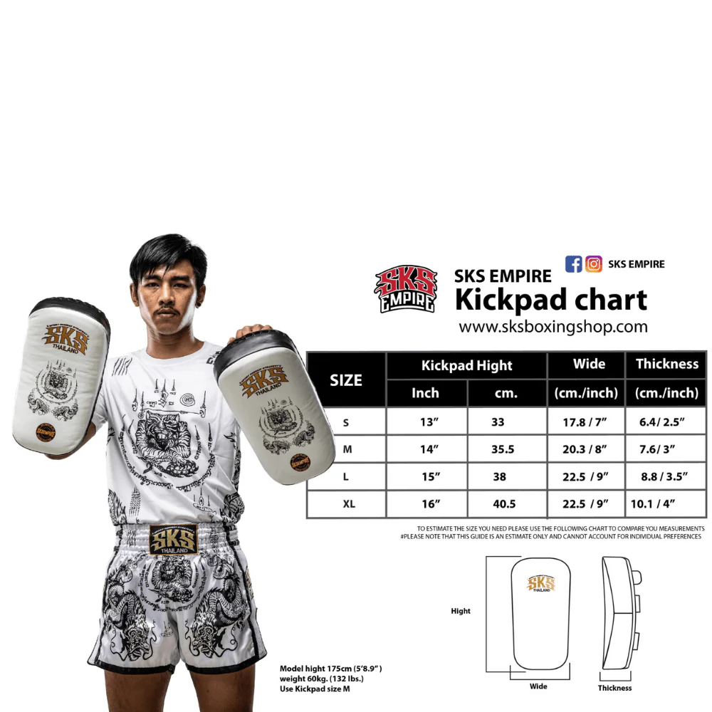 SKS White Sakyant Thai Pads Medium - Image 2