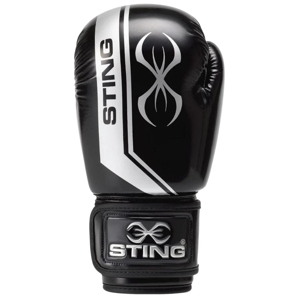 Sting Armalite Boxing Gloves Black/Silver - Image 3