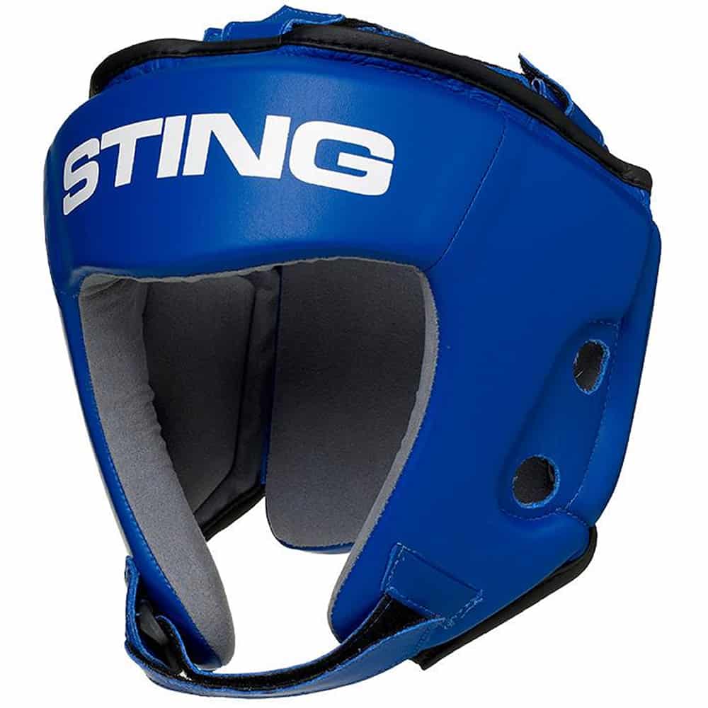 Sting Competition Approved Leather Head Guard 2.0 Blue