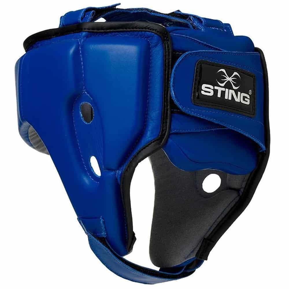 Sting Competition Approved Leather Head Guard 2.0 Blue - Image 2