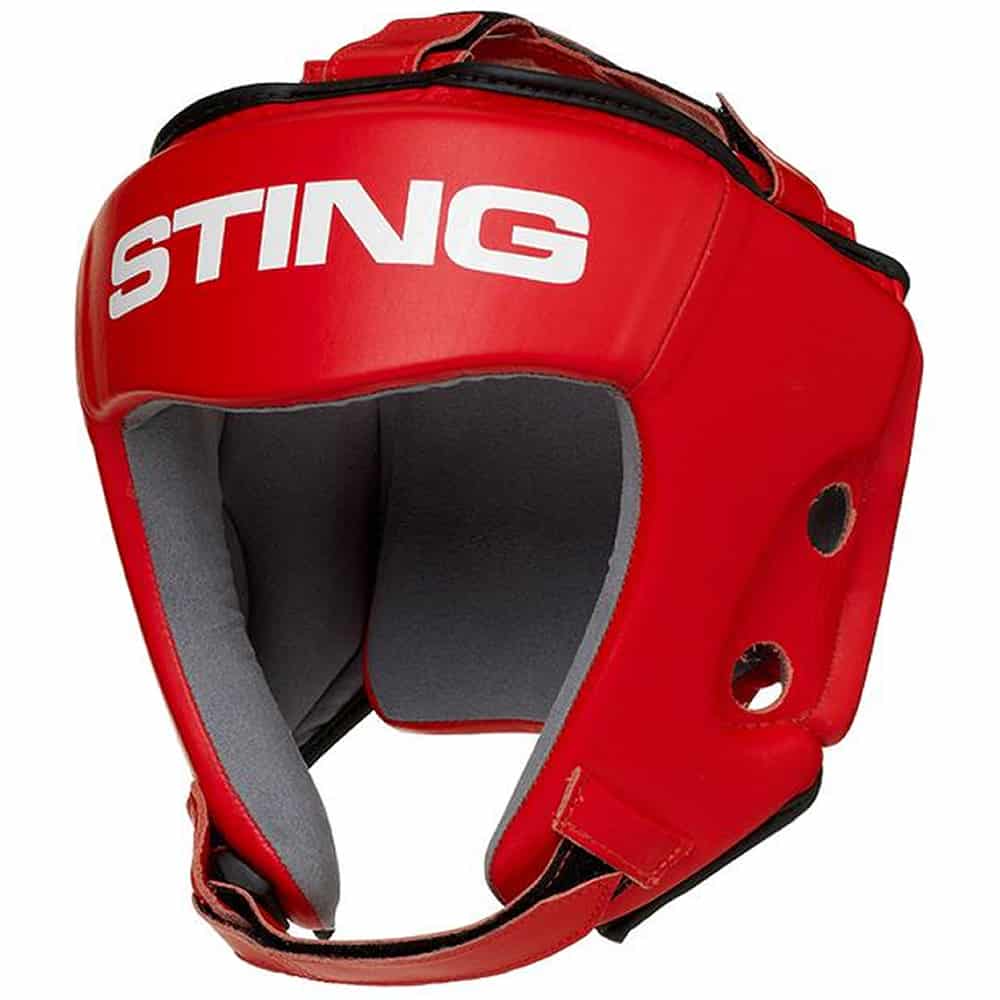 Sting Competition Approved Leather Head Guard 2.0 Red