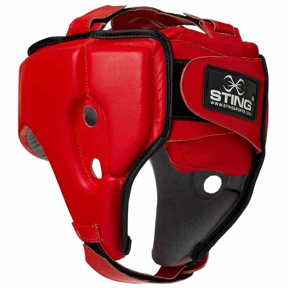 Sting Competition Approved Leather Head Guard 2.0 Red - Image 2