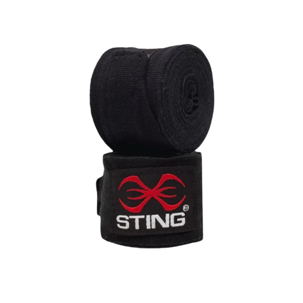 Sting Elasticised 4.5M Hand Wraps Black