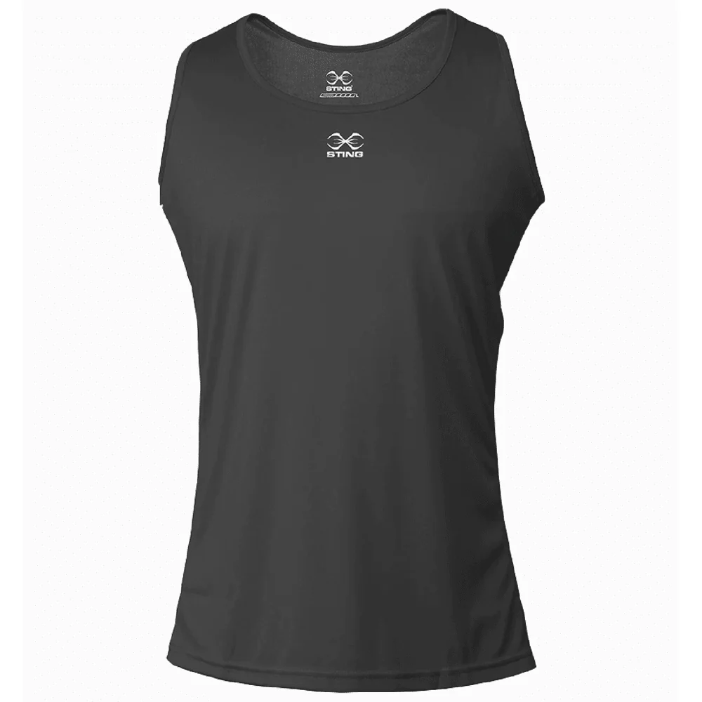 Sting Mens Mettle Boxing Singlet IBA Approved Black