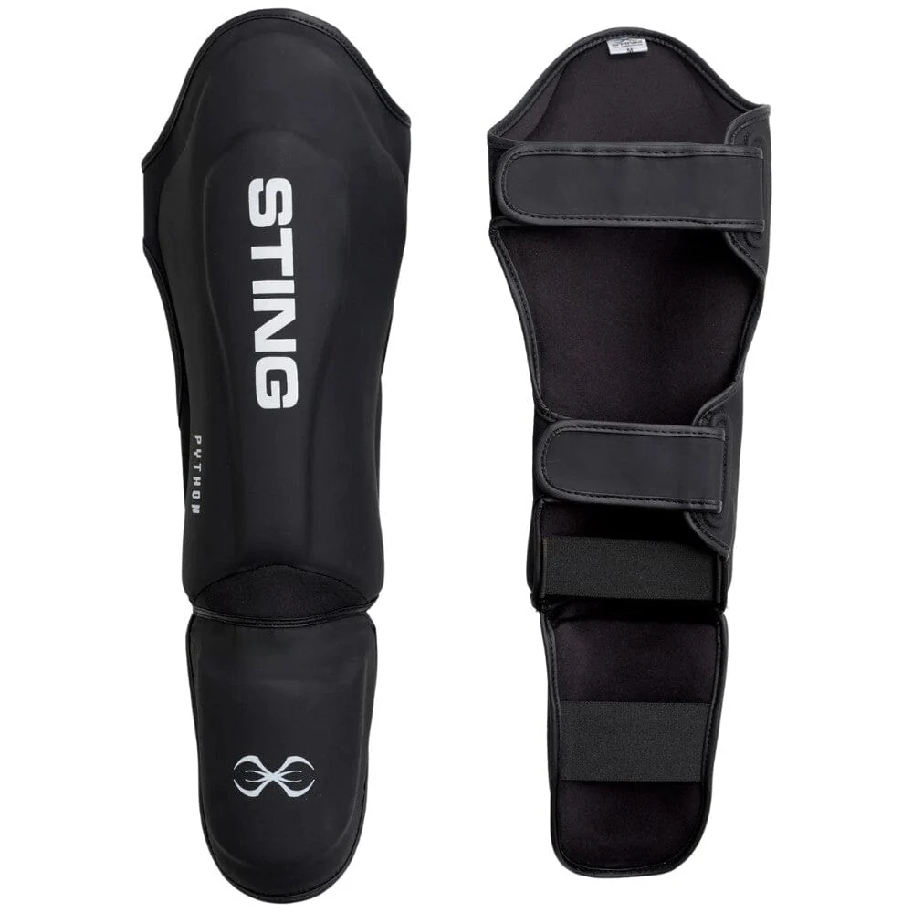 Sting Python MMA Shin and Foot Protector Black/White - Image 3