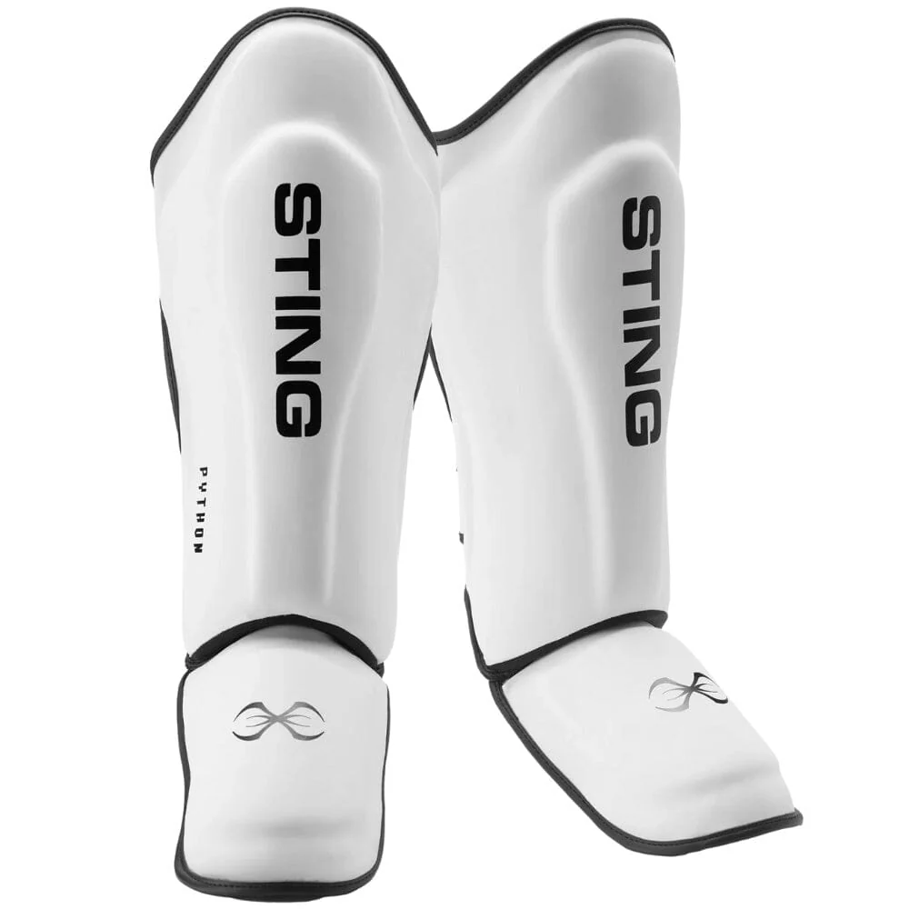 Sting Python MMA Shin and Foot Protector White/Black