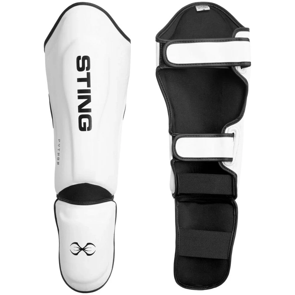 Sting Python MMA Shin and Foot Protector White/Black - Image 3