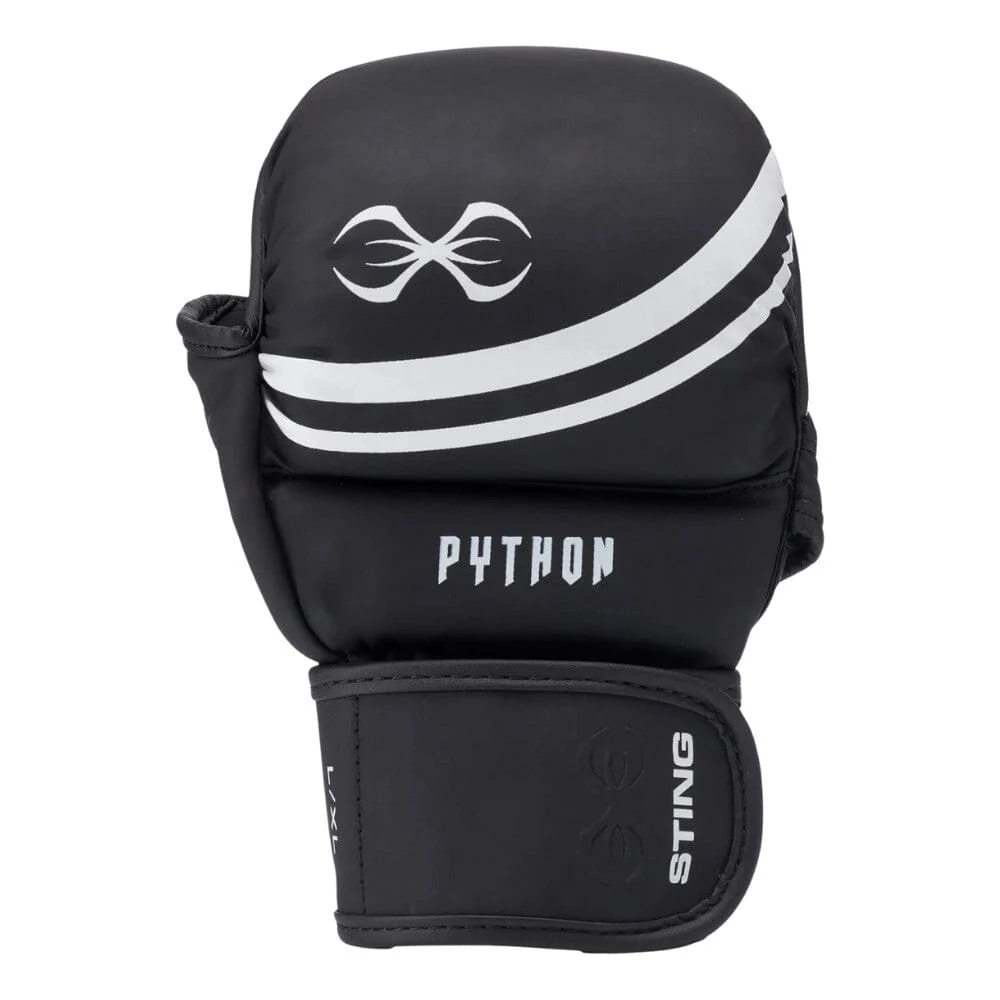 Sting Python MMA Sparring Gloves Black/White - Image 3