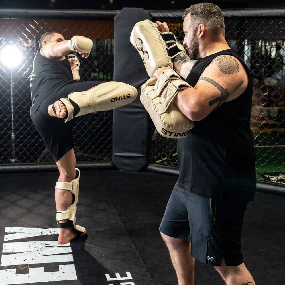 Sting Taipan Thai Kick Pads Beige/Brown - Image 2