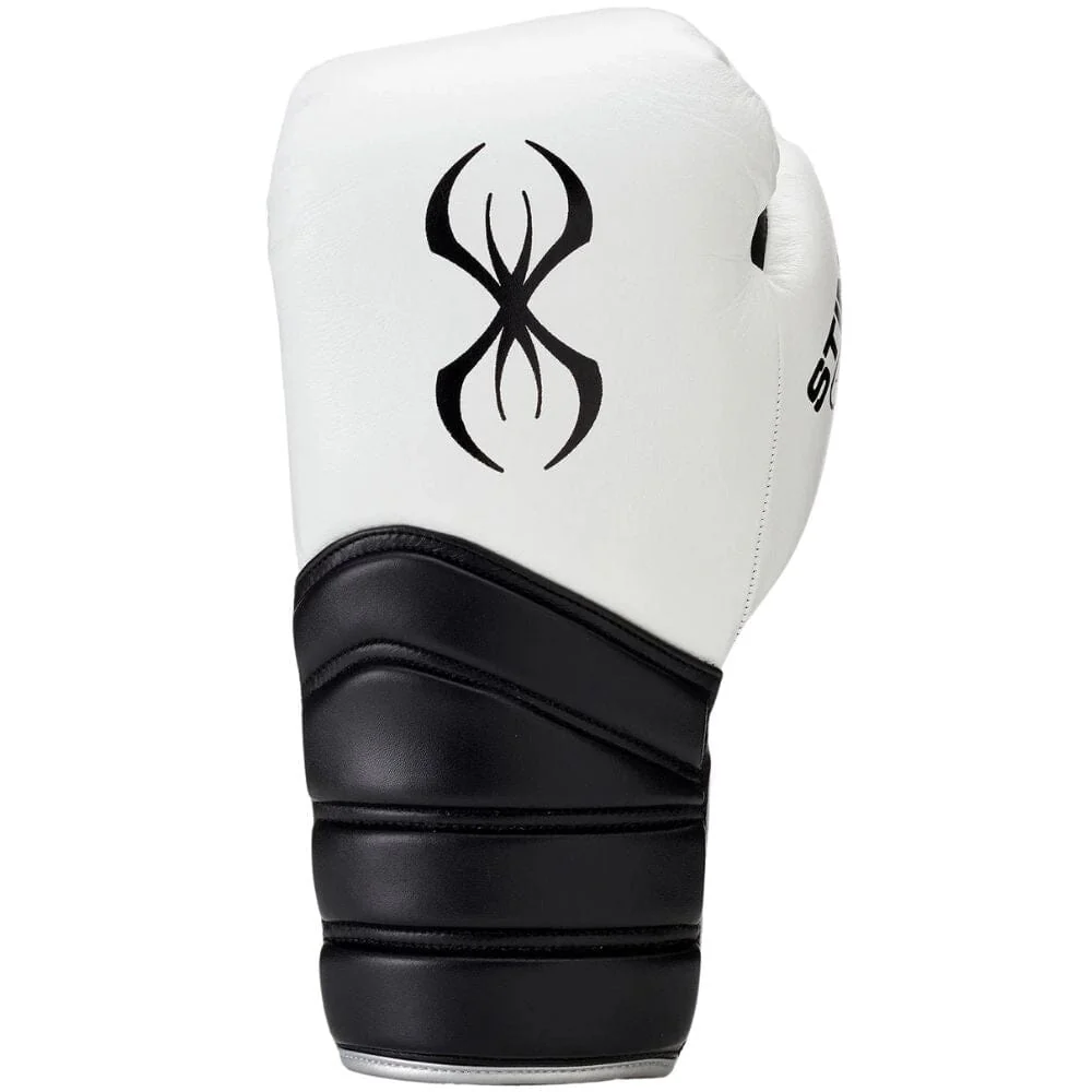 Sting Viper X Lace Up Sparring Gloves White/Black/Silver - Image 2