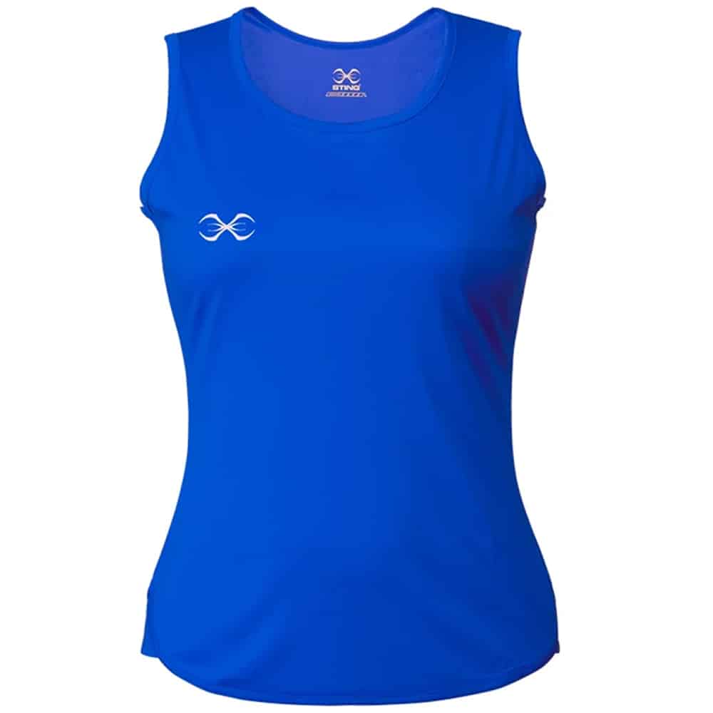 Sting Womens Mettle Boxing Singlet IBA Approved Blue
