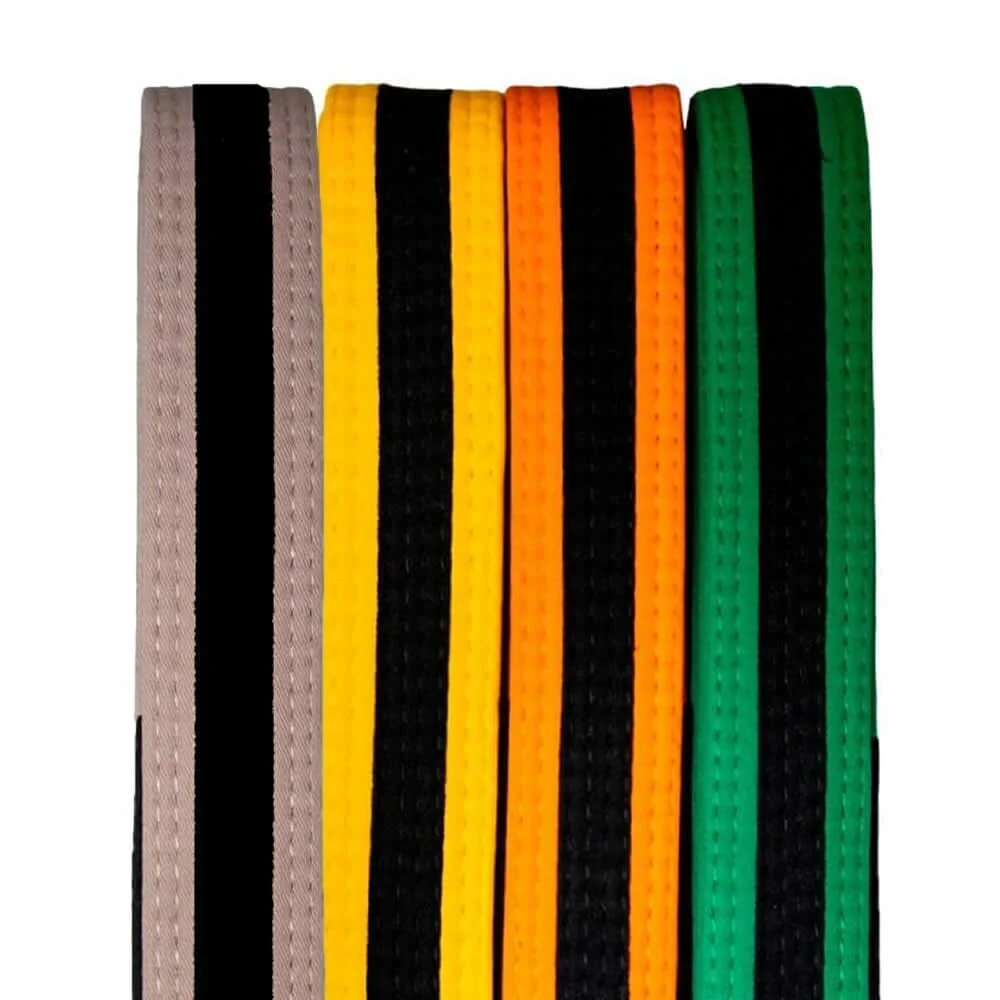 Tatami IBJJF Kids Rank Belt With Black Stripe Orange - Image 2
