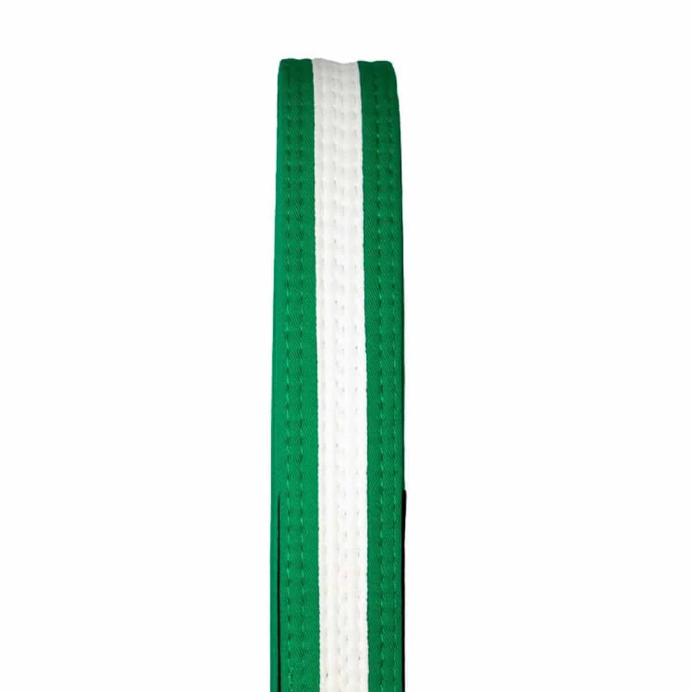 Tatami IBJJF Kids Rank Belt With White Stripe Green