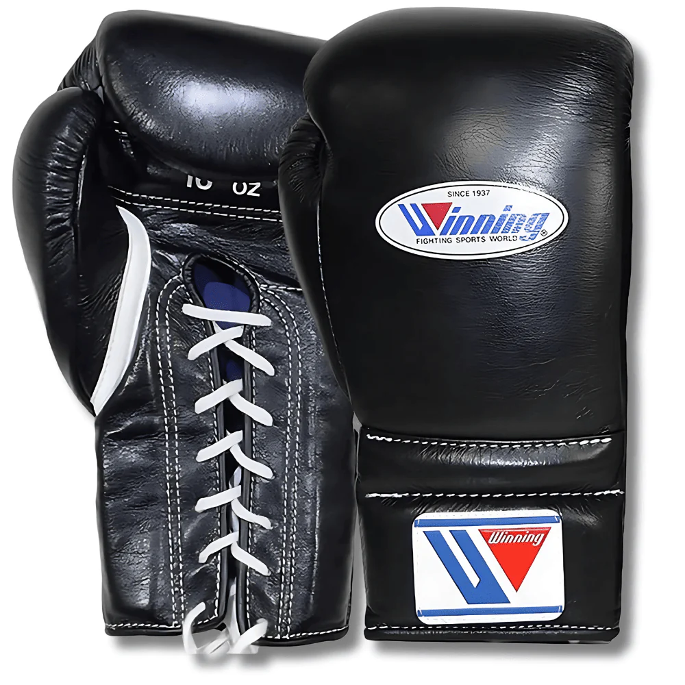Winning MS-Series Lace Up Boxing Gloves Black