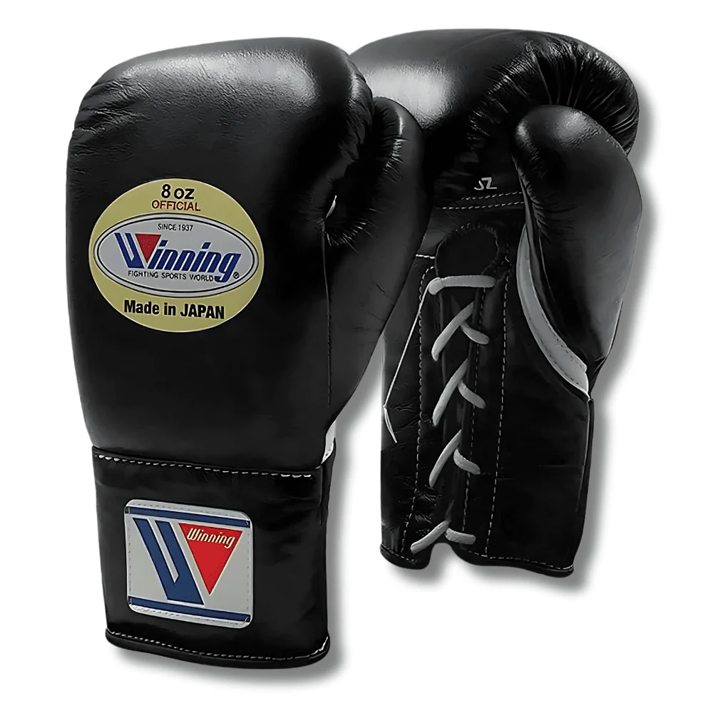 Winning MS-Series Lace Up Boxing Gloves Black - Image 4