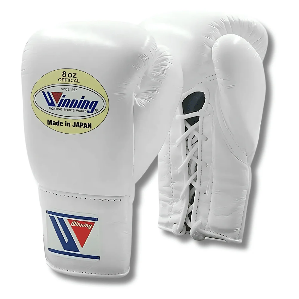 Winning MS-Series Lace Up Boxing Gloves White - Image 4
