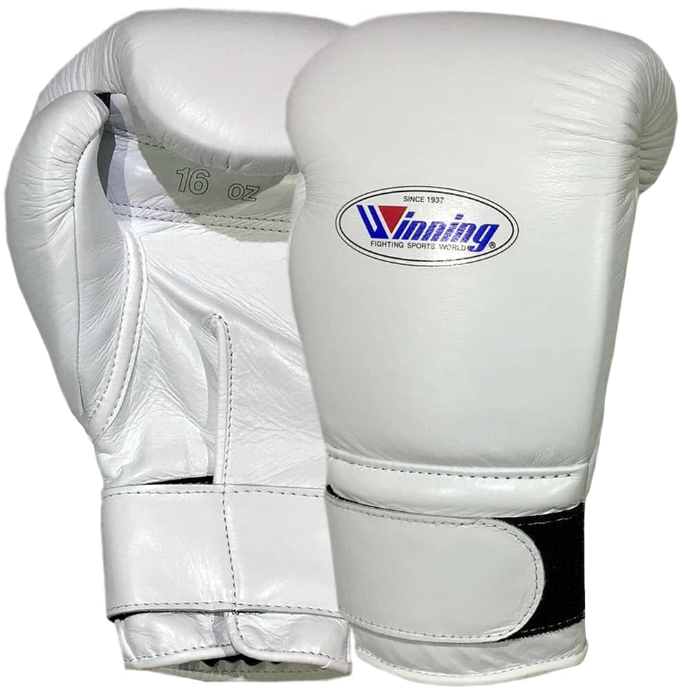 Winning MS-Series Velcro Boxing Gloves White