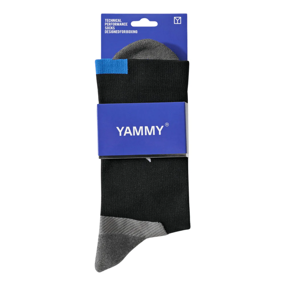 YAMMY Boxing Black Flux Mid Tech Socks - Image 2