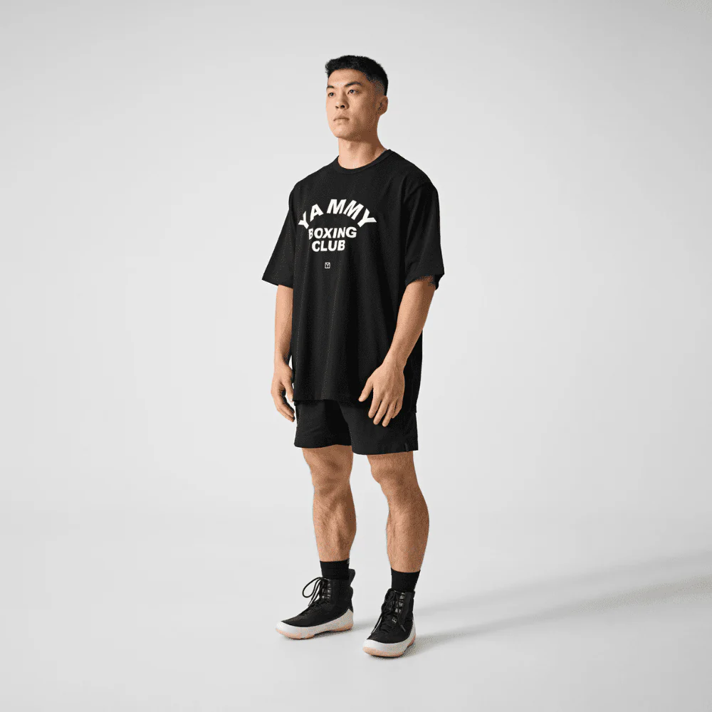 YAMMY Boxing Club T-Shirt Black/Off-White - Image 3