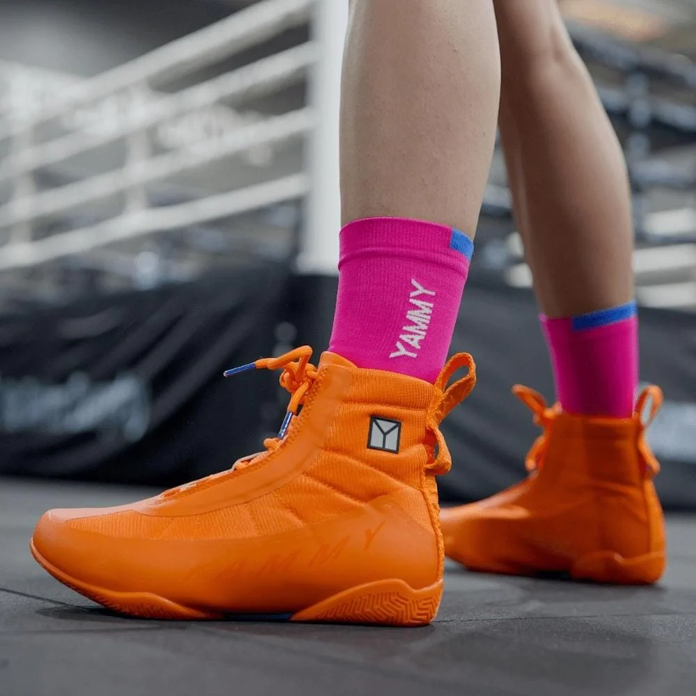 YAMMY Boxing Pink Flux Mid Tech Socks - Image 3