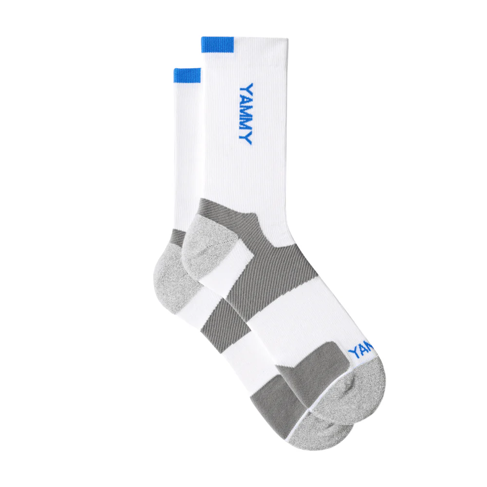 YAMMY Boxing White/Grey Flux Mid Tech Socks